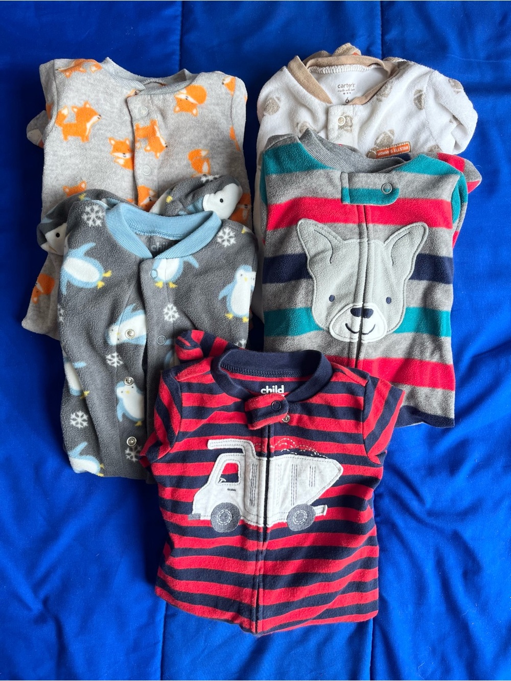 CARTER’S Baby Fleece Footed Pajamas 3-6 Months (5)